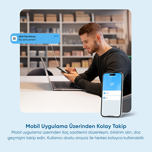 Şımart Bluetooth Bağlantılı Sesli Alarm ve Bildirim Akıllı İlaç Kutusu