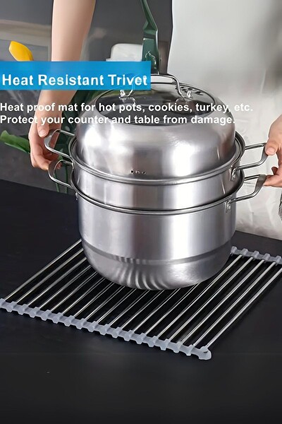 Mithra Life Katlanabilir Evye Üstü Paslanmaz Çelik Sebze Meyve Bulaşık Kurutucu Nihale MIT1155