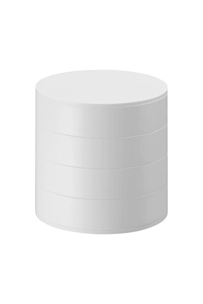 Mithra Life 4 Katlı Döner Beyaz Takı Organizeri Düzenleyici Kutusu MIT1149