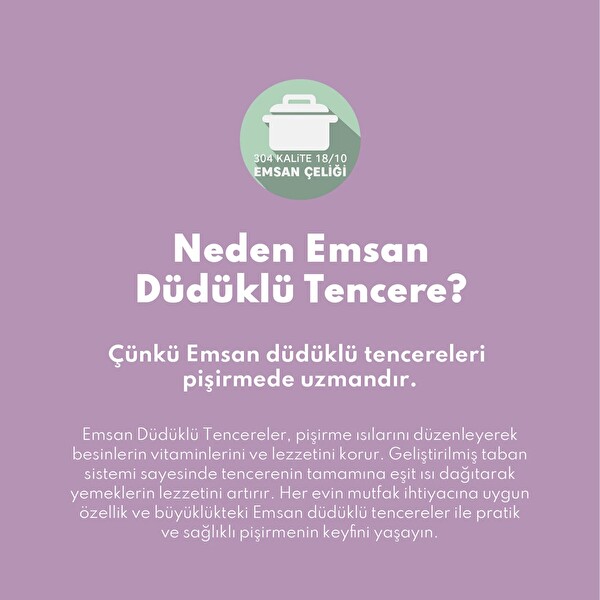 Emsan Burcu Paslanmaz Çelik Düdüklü Tencere 6 Lt