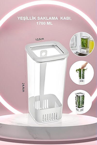 Technow Vip Ahmet VP-007 Suda Yeşillik Saklama Kabı 1700 ML