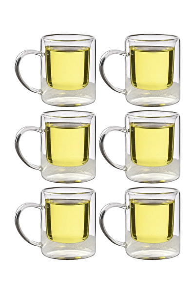 Kitchen Design Lab Çift Cidarlı Borosilikat Cam Kupa 200 ML 6 Adet - 1837