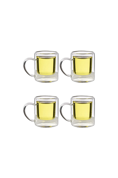 Kitchen Design Lab Çift Cidarlı Borosilikat Cam Kupa 200 ML 4 Adet - 1837