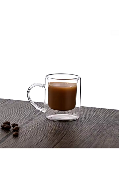 Kitchen Design Lab Çift Cidarlı Borosilikat Cam Kupa 200 ML 3 Adet - 1837