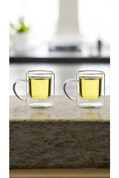 Kitchen Design Lab Çift Cidarlı Borosilikat Cam Kupa 200 ML 2 Adet - 1837