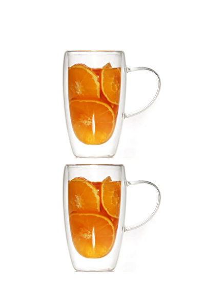 Kitchen Design Lab Çift Cidarlı Cam Kupa Seti 400 ML 2 Adet 2039