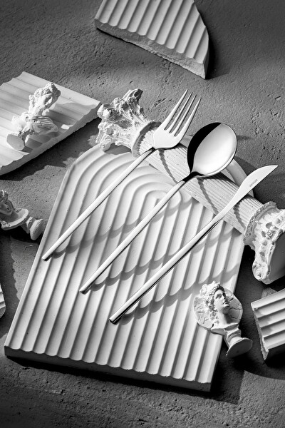 Emsan Aspendos 18 Parça 6 Kişilik Çatal Kaşık Bıçak Takımı Kutulu