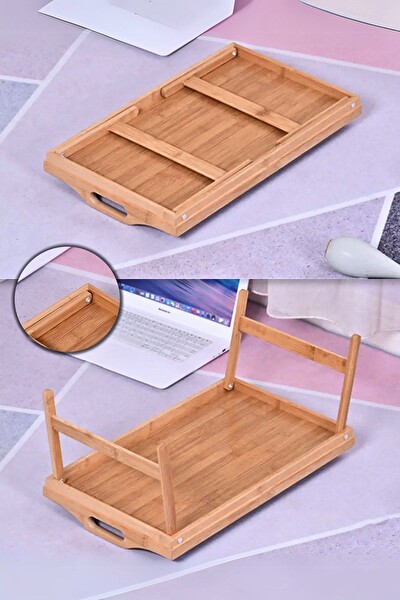 Mithra Life Katlanır Ayaklı Portatif Bambu Yatak Koltuk Piknik Keyif Tepsisi MIT1142