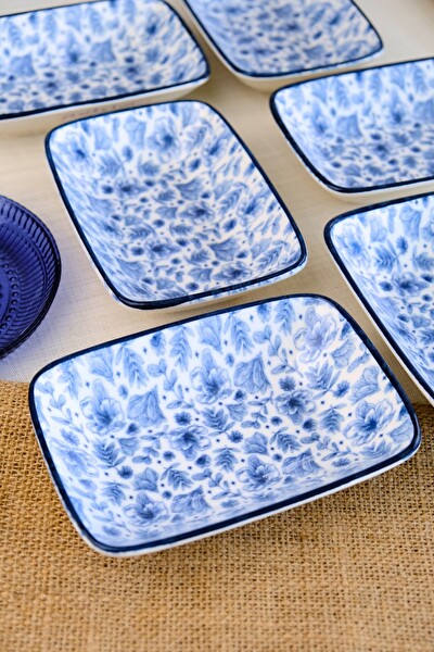 Tabak Evi Blue Heaven Kayık Tabak 6'lı 17x12x3 CM