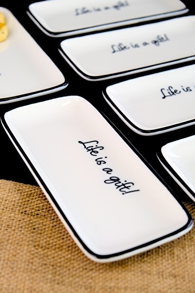 Motto Gift Kayık Tabak 6'lı 22x10x1 CM