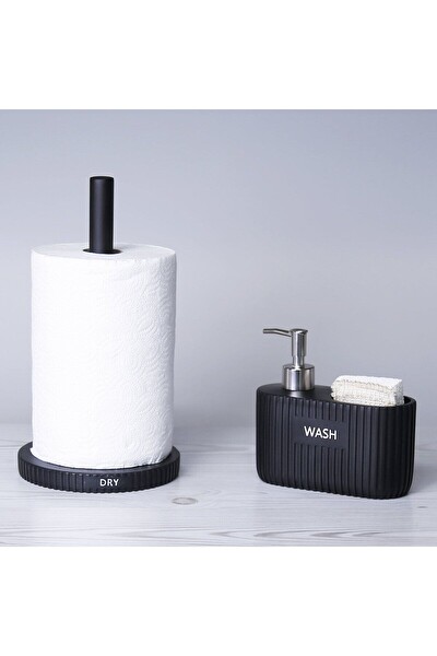 By Selim Grooved Kağıt Havluluk - Siyah