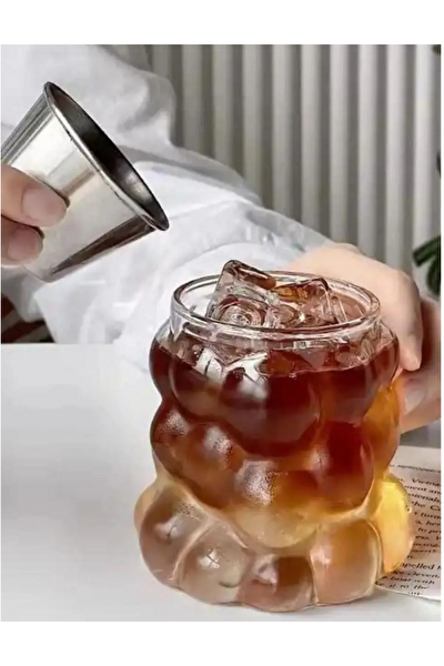 Kitchen Design Lab Yeni Nesil 350 ML Üzüm Tasarımlı Borosilikat Cam Kupa Bardak 4 Adet - 2430
