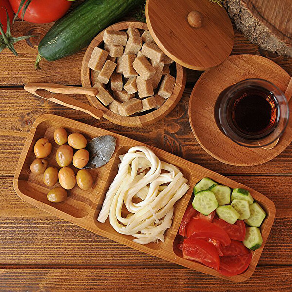 Bambum Ganberi 3 Bölmeli Çerezlik ve Sosluk