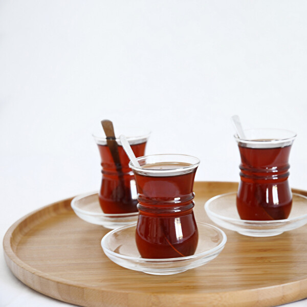 Bambum Cappuccino Daire Tepsi