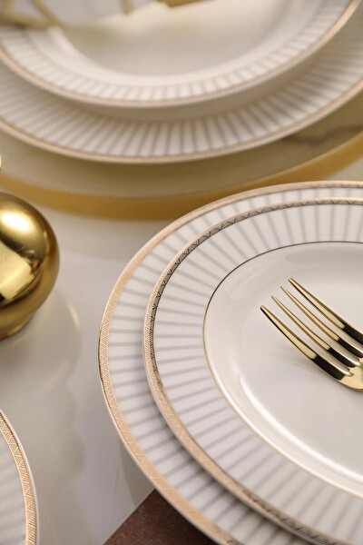 Kütahya Porselen Bone Kalipso 27 Parça 6 Kişilik Yemek Takımı