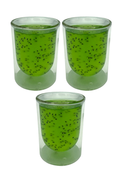 Kitchen Design Lab Çift Cidarlı Cam 250 ML Bardak Seti 3 Adet 2127