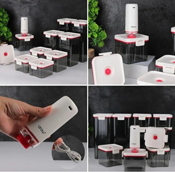 Arow Morlimon Vakum Makineli Saklama Kabı Seti 10'lu - 1 Vakum Makinesi