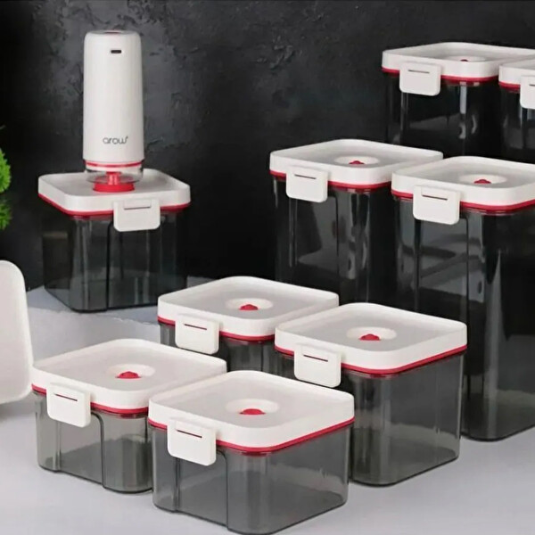 Arow Morlimon Vakum Makineli Saklama Kabı Seti 10'lu - 1 Vakum Makinesi