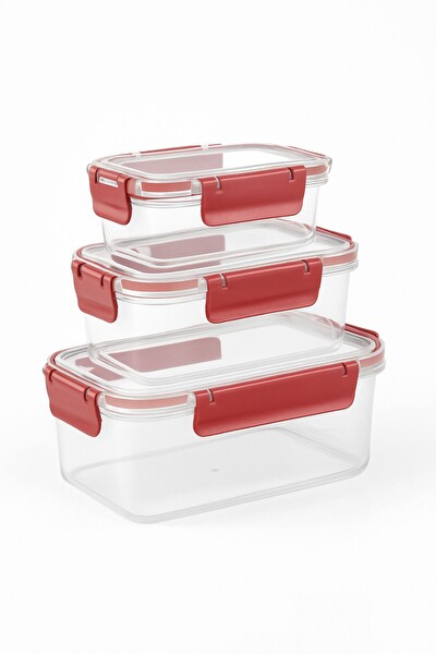 Mithra Life 3 Adet Vakumlu Sızdırmaz Saklama Kabı Seti 375 ML 900 ML 1700 ML MIT1163