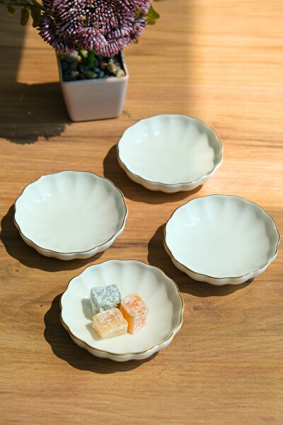 Kütahya Porselen Bone Luz Kase Altın File 4 Parça 8 CM BNLZF08KSS220