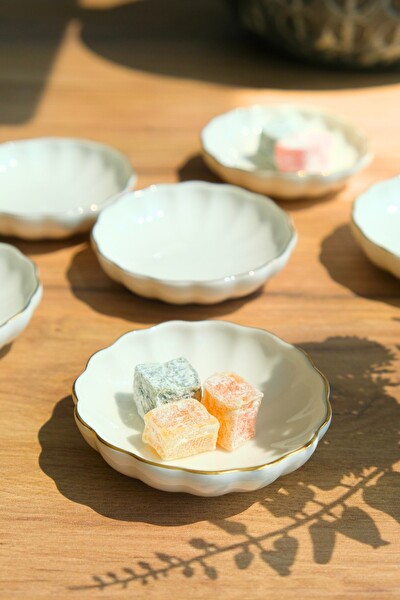 Kütahya Porselen Bone Luz Kase Altın File 6 Parça 8 CM BNLZF08KSS220