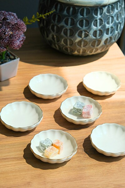 Kütahya Porselen Bone Luz Kase Altın File 6 Parça 8 CM BNLZF08KSS220