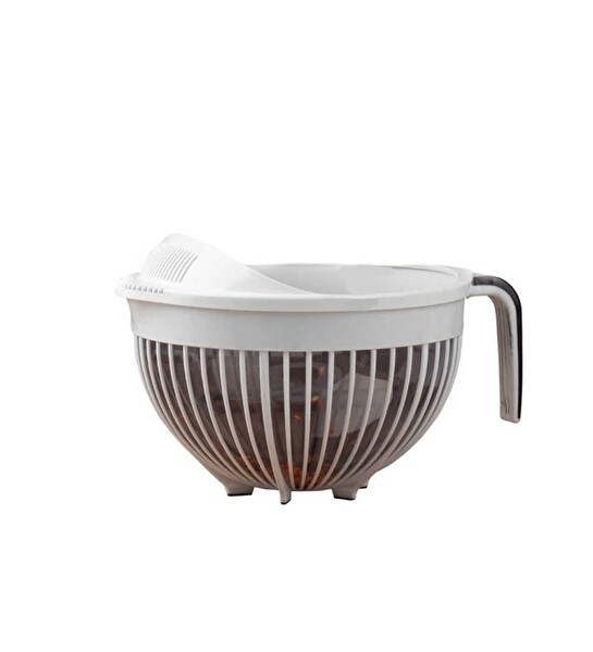 Qlüx İdeas Qmix Pirinç Süzgeci Fil Dişi 3000 ML 22 CM