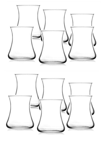 Lav Lal 12'li Cam Çay Bardağı Seti