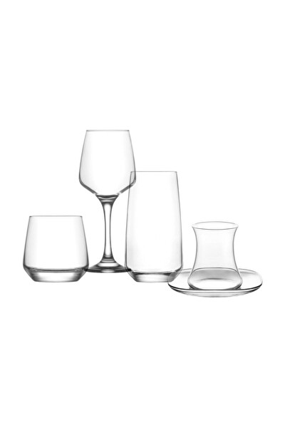 Lav Lal 30 Parça Su ve Meşrubat Bardağı Çeyiz Seti