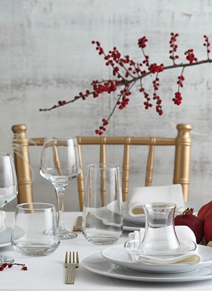 Lav Lal 30 Parça Su ve Meşrubat Bardağı Çeyiz Seti