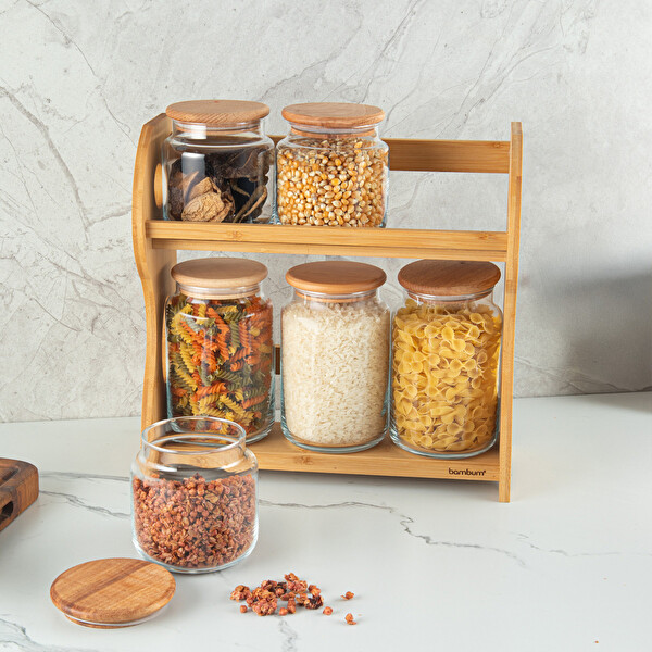 Bambum Bench Plus 7 Parça Standlı Baharat Takımı