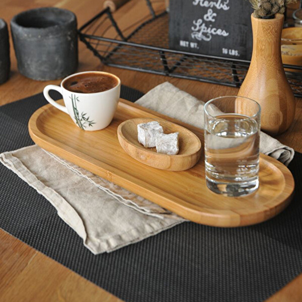 Bambum Latte Dikdörtgen Küçük Tepsi