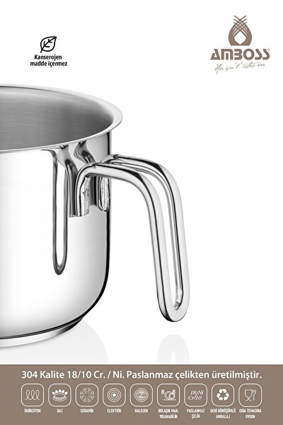 Amboss Uranüs 10 Parça Paslanmaz Çelik Rendeli Kase Sütlük Sosluk Seti