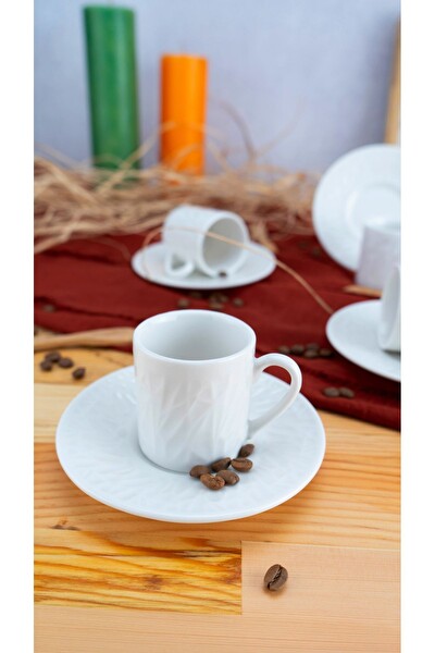 Bambum Lara Porselen Fincan Takımı Seti 6 Kişilik 12 Parça