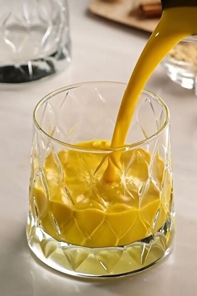 Paşabahçe Leafy 420244 4'lü Viski Bardak - Su Meşrubat Bardağı 440 cc