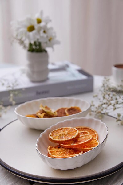 Kütahya Porselen Bone Luz Form Oval Kase Platin File 6 Parça 15 CM BNLZF15OKSS2220