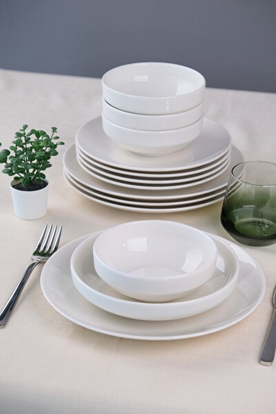 Tabak Evi Porselen Sofia Beyaz Yemek Takımı 16 Parça 4 Kişilik