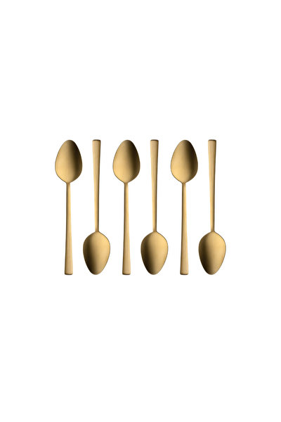 Kitchen Design Lab Mat Gold Yemek Kaşığı Seti Paslanmaz Çelik 6 Adet