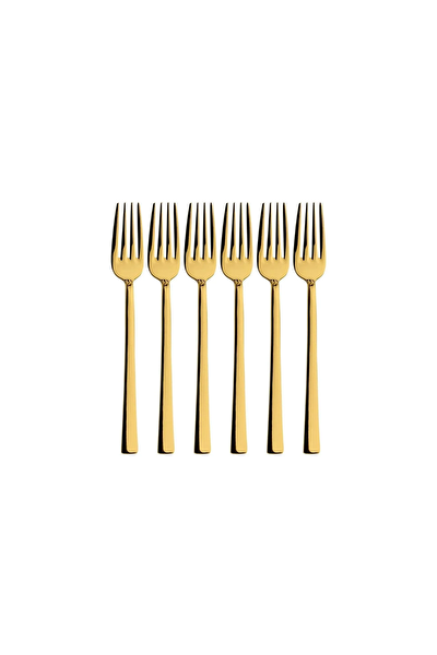 Kitchen Design Lab Gold Tatlı Çatal Kaşık Bıçak Seti 18 Adet