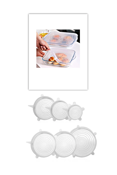 Silikon Kare Borcam Kapağı 2 Boy - Silikon Streç Kapak Seti 6’lı