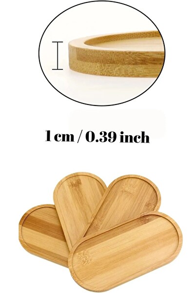 Mithra Life Bambu Oval Sunum Servis Tepsisi Tabağı Yağdanlık Sabunluk Altlığı MIT1223