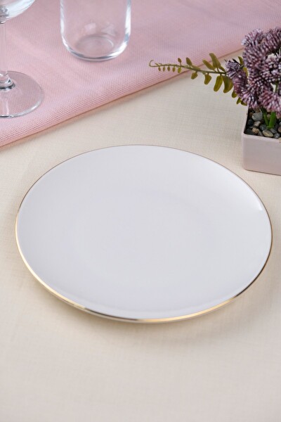 Tabak Evi Porselen Altın Yaldız Pasta Tabağı 20.50 CM Tekli