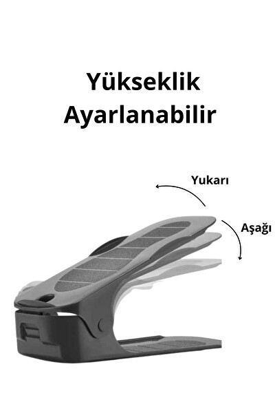 Mithra Life 24 Adet Ayarlanabilir Ayakkabı Rampası Düzenleyici Dolap İçi Organizer MIT1229