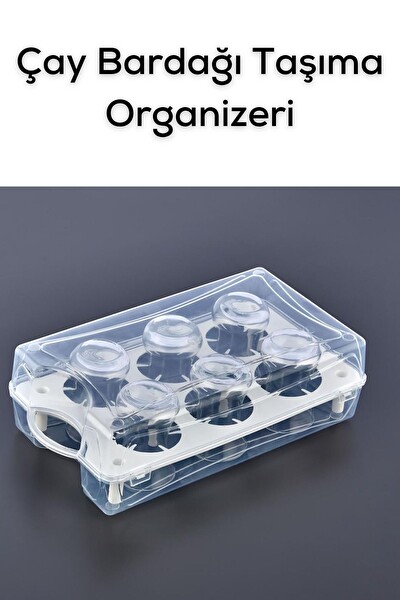 Mithra Life 6'lı Çantalı Çay Bardağı Taşıma Kutusu Seyahat Piknik Seti MIT1236