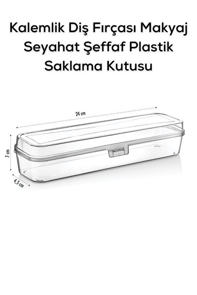 Mithra Life Kalemlik Diş Fırçası Makyaj Seyahat Şeffaf Plastik Saklama Kutusu MIT1237