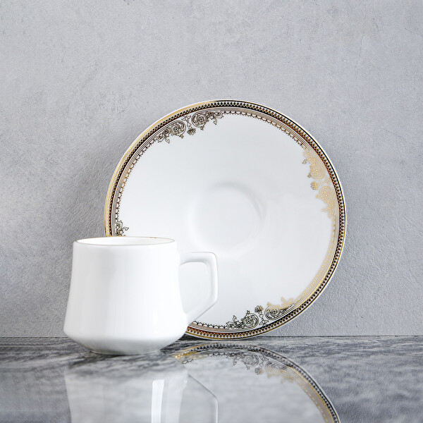 Evaliza Versailles Gold 6 Kişilik Kahve Fincan Takımı 80 ML