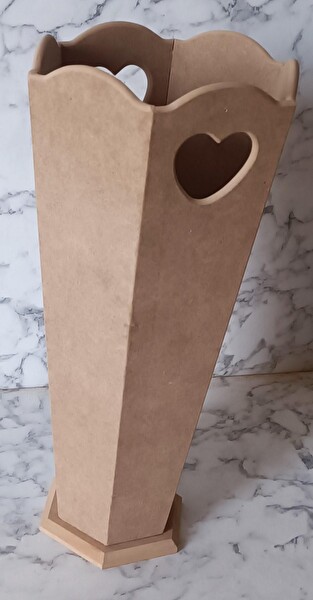 Bengi Ticaret Hobi Adn 90187 Ahşap Mdf Ham Şemsiyelik Vazosu Büyük Model Kutuda Sevk El Yapım