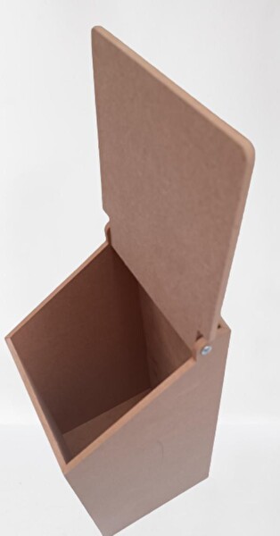 Bengi Ticaret Hobi Erdl 90045 Dekoratif Model Poşet Kutusu Ahşap Mdf Ham Kalpli El Yapımı