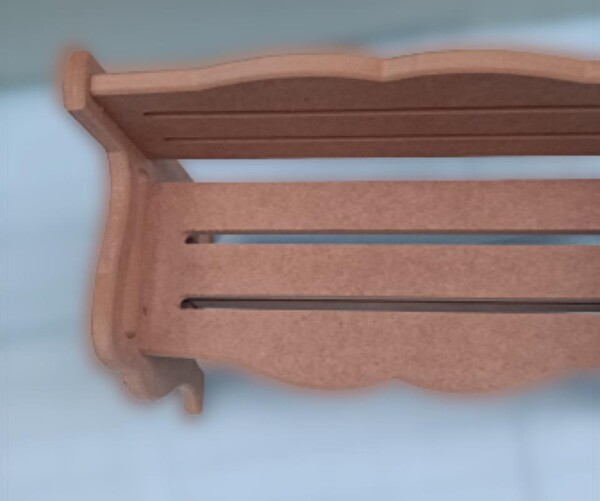 Bengi Ticaret Hobi Erdl 90054 Dekoratif Model Bank Tipi Havluluk Ham Ahşap Mdf El Yapımı