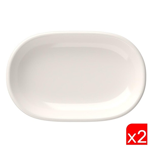 Tabak Evi Porselen Magnus 23x15x3 CM 2'li Oval Kayık Tabak